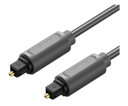 Kabel i złączka UGREEN Kabel optyczny Toslink Audio AV122 pozłacany 1.5m czarny